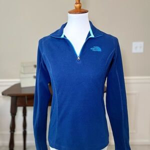 The North Face Women's Blue Quarter-Zip Top XS Stylish Casual / Active Outings